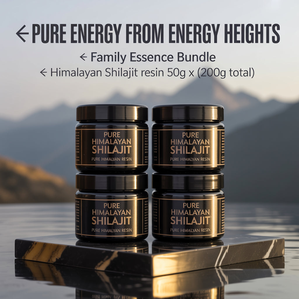 Shilajit 50gm x 4 Bundle – Premium Himalayan Resin | 120 Days Energy, Strength & Wellness Supply