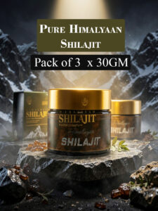 Shilajit 30gm x 3 Bundle – 60 Days Energy & Vitality Supply | Pure Himalayan Resin
