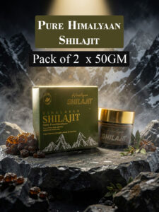 Shilajit 50gm 2 Product Bundle – 100% Pure Himalayan Resin | 60 Days Natural Energy & Stamina Boost Supplement