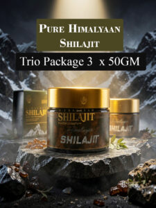 Shilajit 50gm x 3 Bundle – 100% Pure Himalayan Resin | 90 Days Natural Energy, Stamina & Wellness Supplement